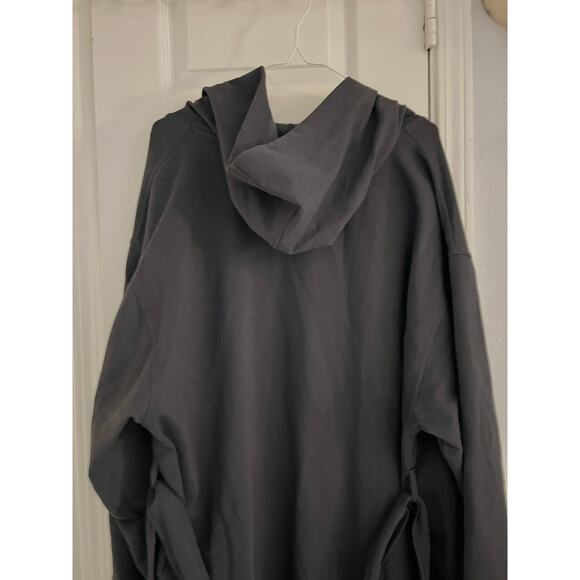 Savage X Fenty Robe‎ Unisex Women's Medium Black Hooded Showgirl Long Robe - Picture 11 of 14